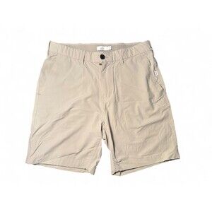 Onia Men’s Shorts Size 30 Ivory Flat Front Casual 7” Inseam All-Purpose Chino